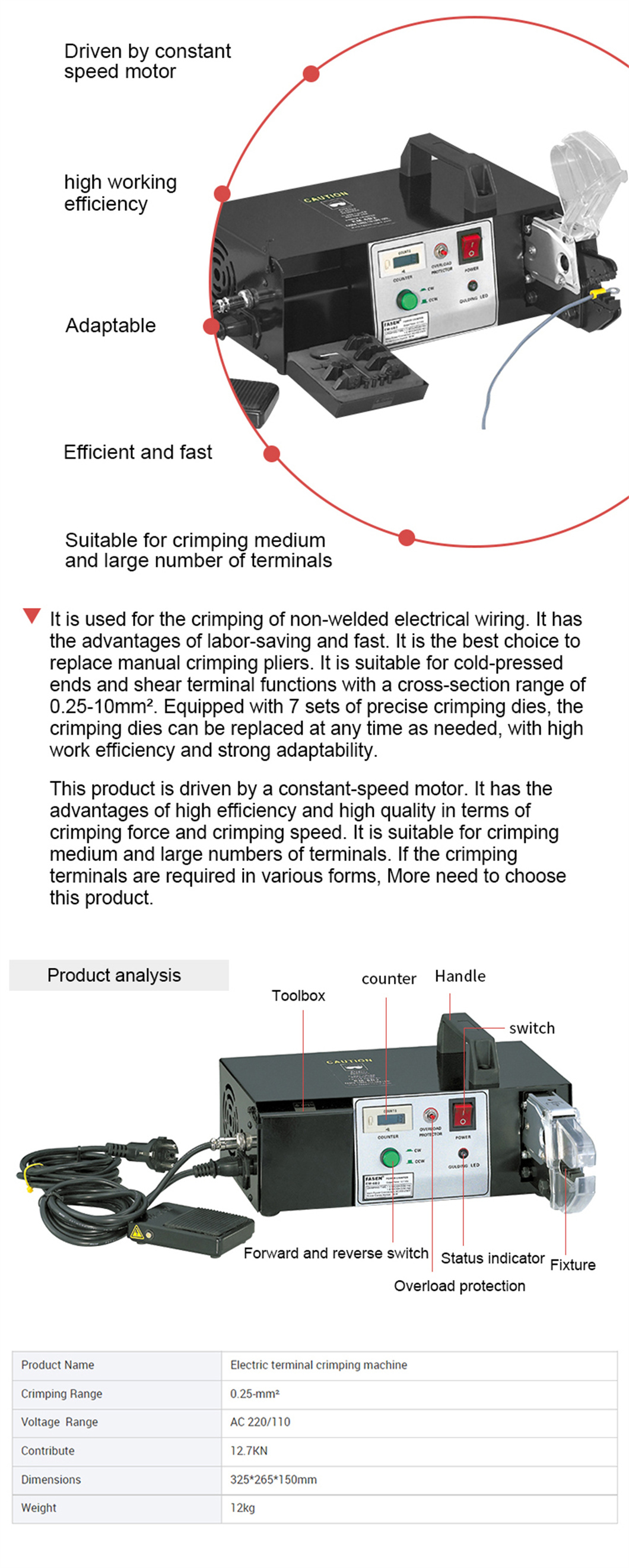 Automatic Electric Terminal Crimping Machine