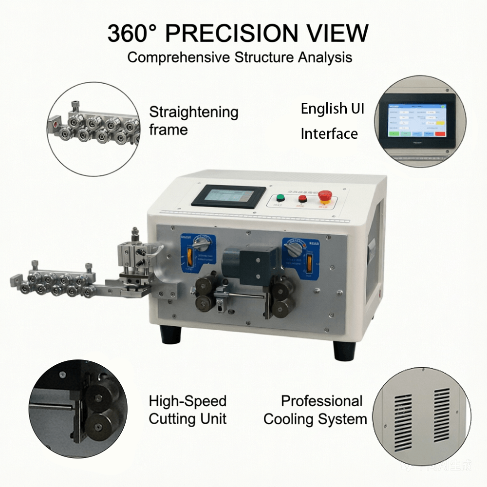 0.1-2.5mm² Double Row Wire Separating Cutting Stripping Machine