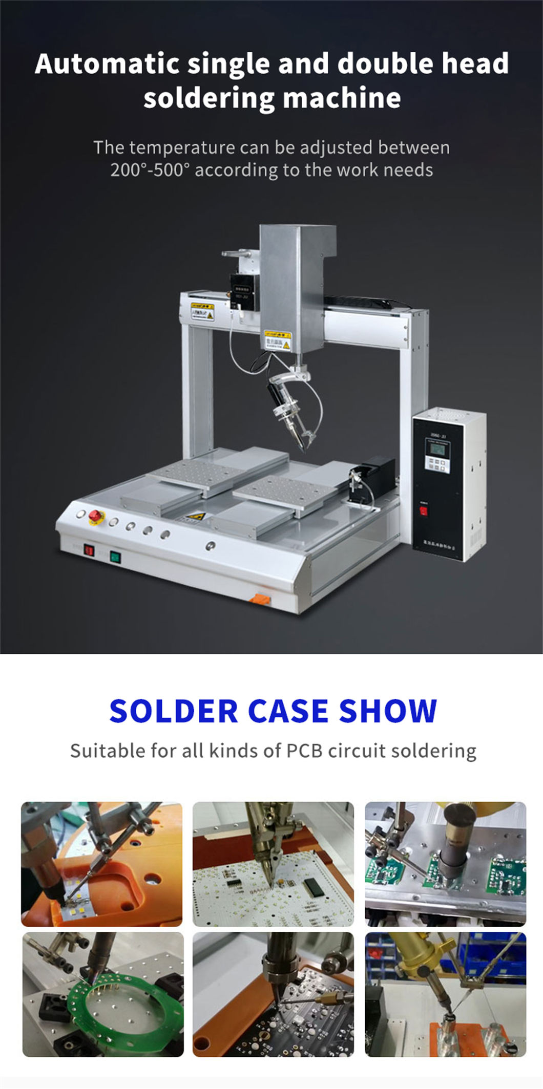 Automatic single and double head soldering machine