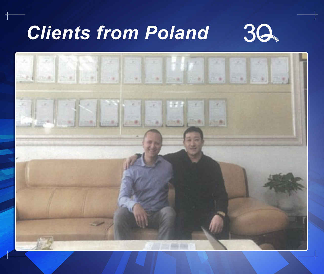 our wire cutting and stripping machine customer from Poland