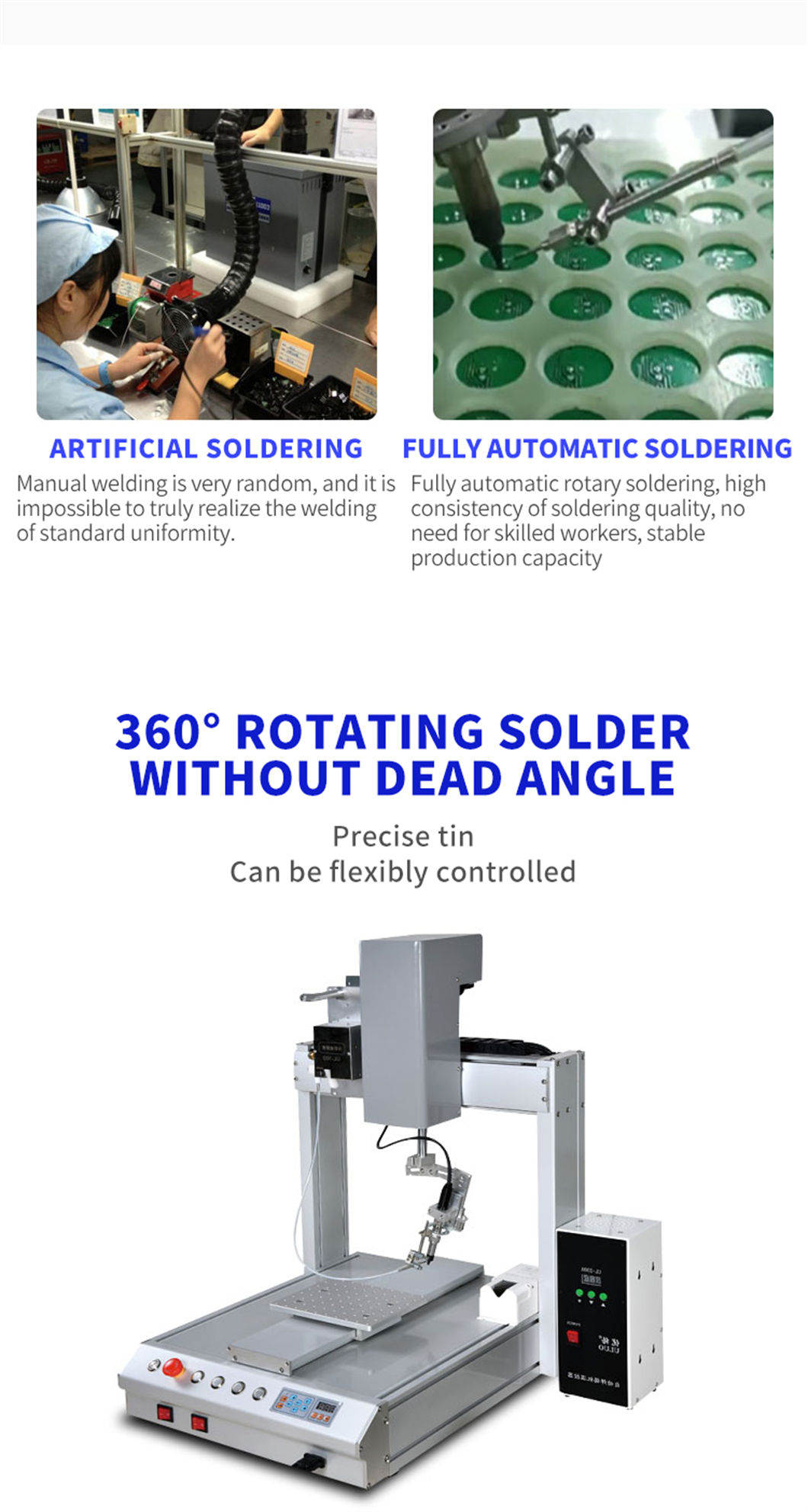 Automatic single and double head soldering machine