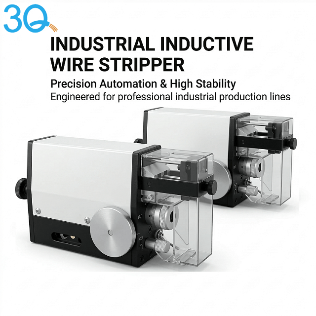 Pneumatic induction type wire stripping machine