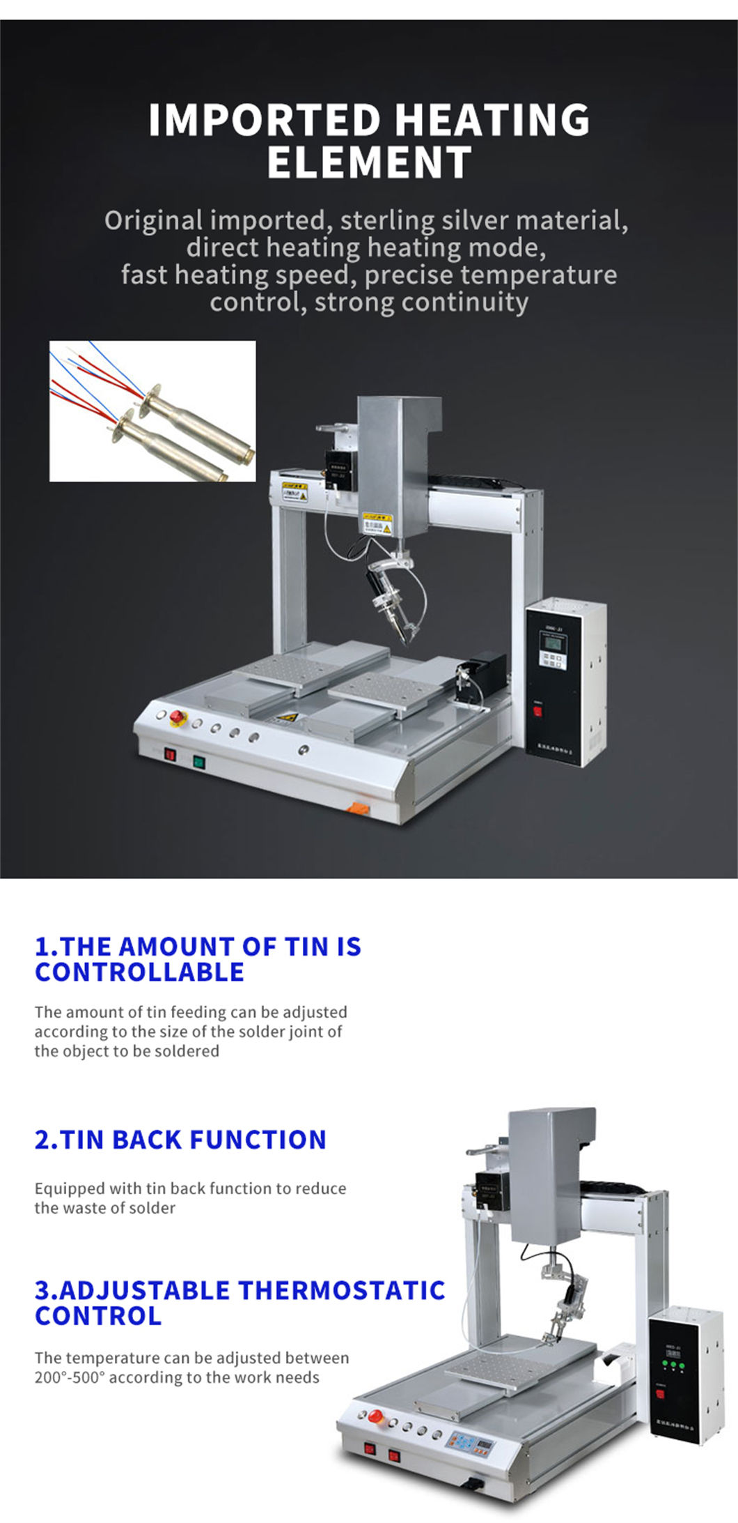 Automatic single and double head soldering machine