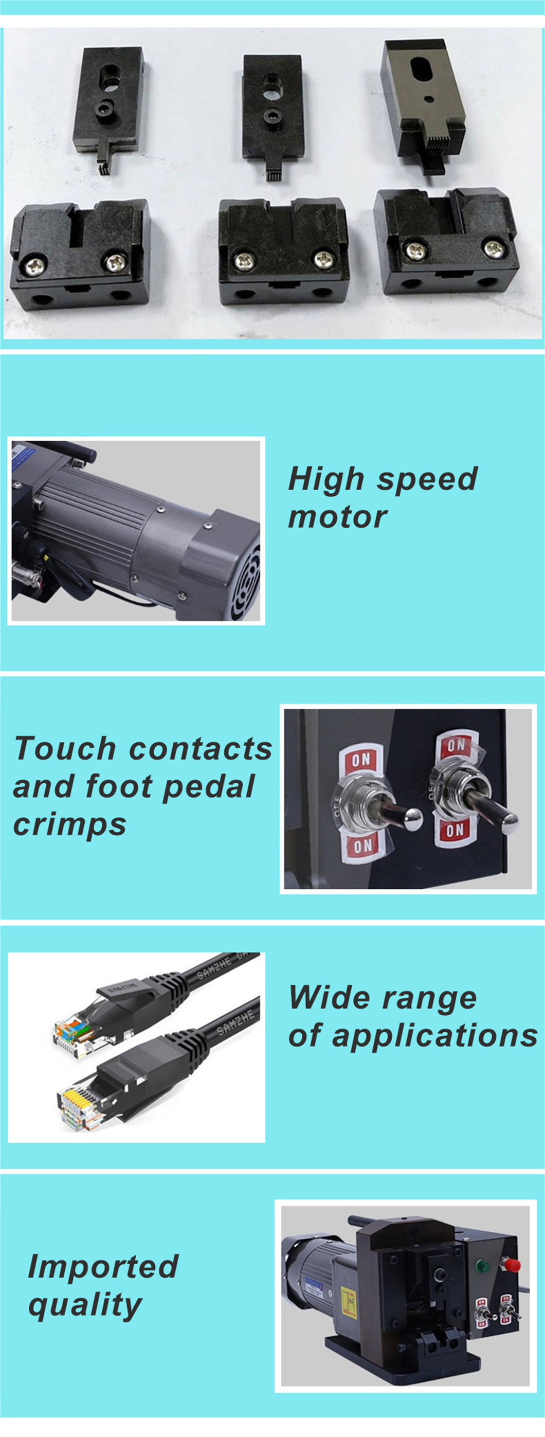 Crystal head crimping machine