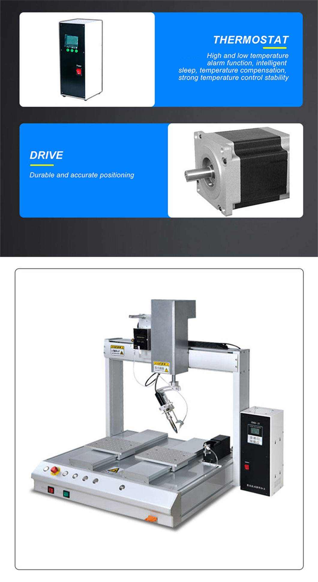 Automatic single and double head soldering machine