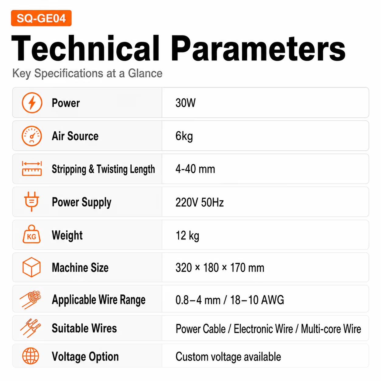 SQ-GE04 Wire Stripping And Twisting Machine