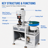 3T Hexagonal Vibratory Bowl Feeder Terminal Crimping Machine