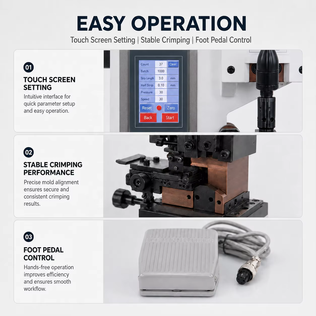 3T Servo Cast Iron Terminal Crimping Machine