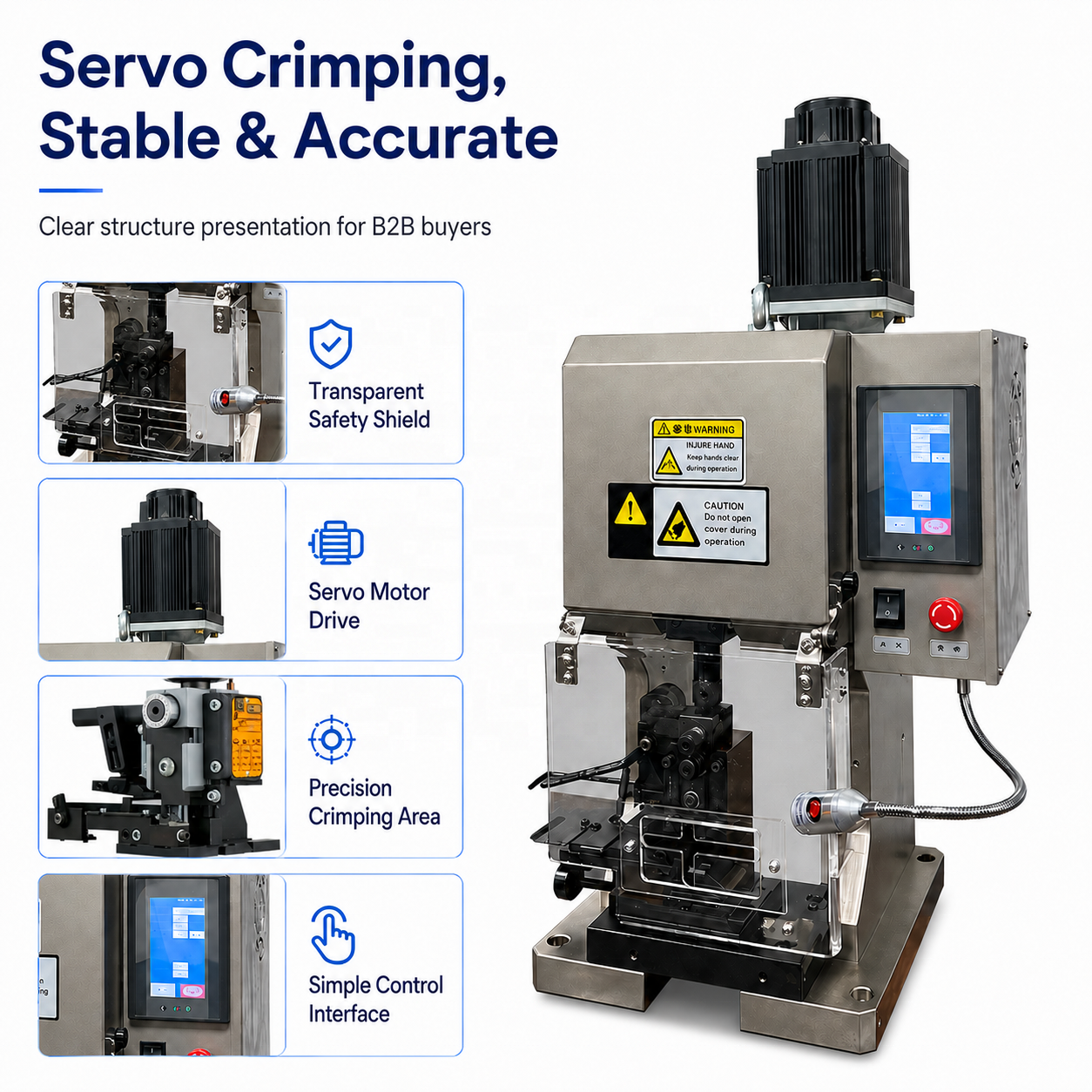 2T Precision Servo Terminal Crimping Machine