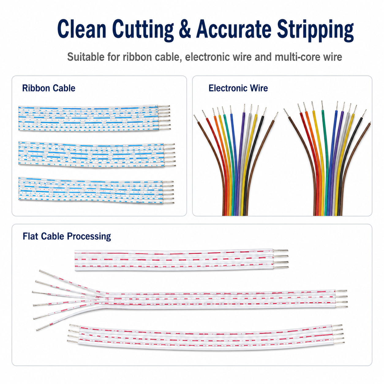 0.1-4.5mm² Flat Cable Cutting and Stripping Machine