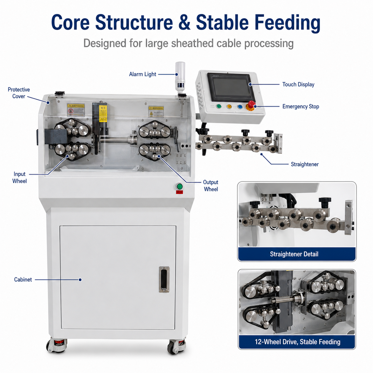 70mm² Wire Stripping Machine Cabinet Type