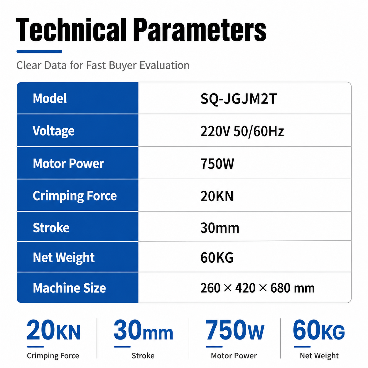 2T Silent Electric Terminal Crimping Machine