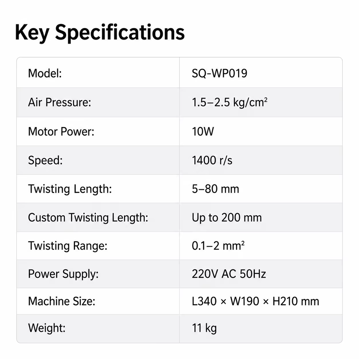 SQ-WP019 Wire Twisting Machine