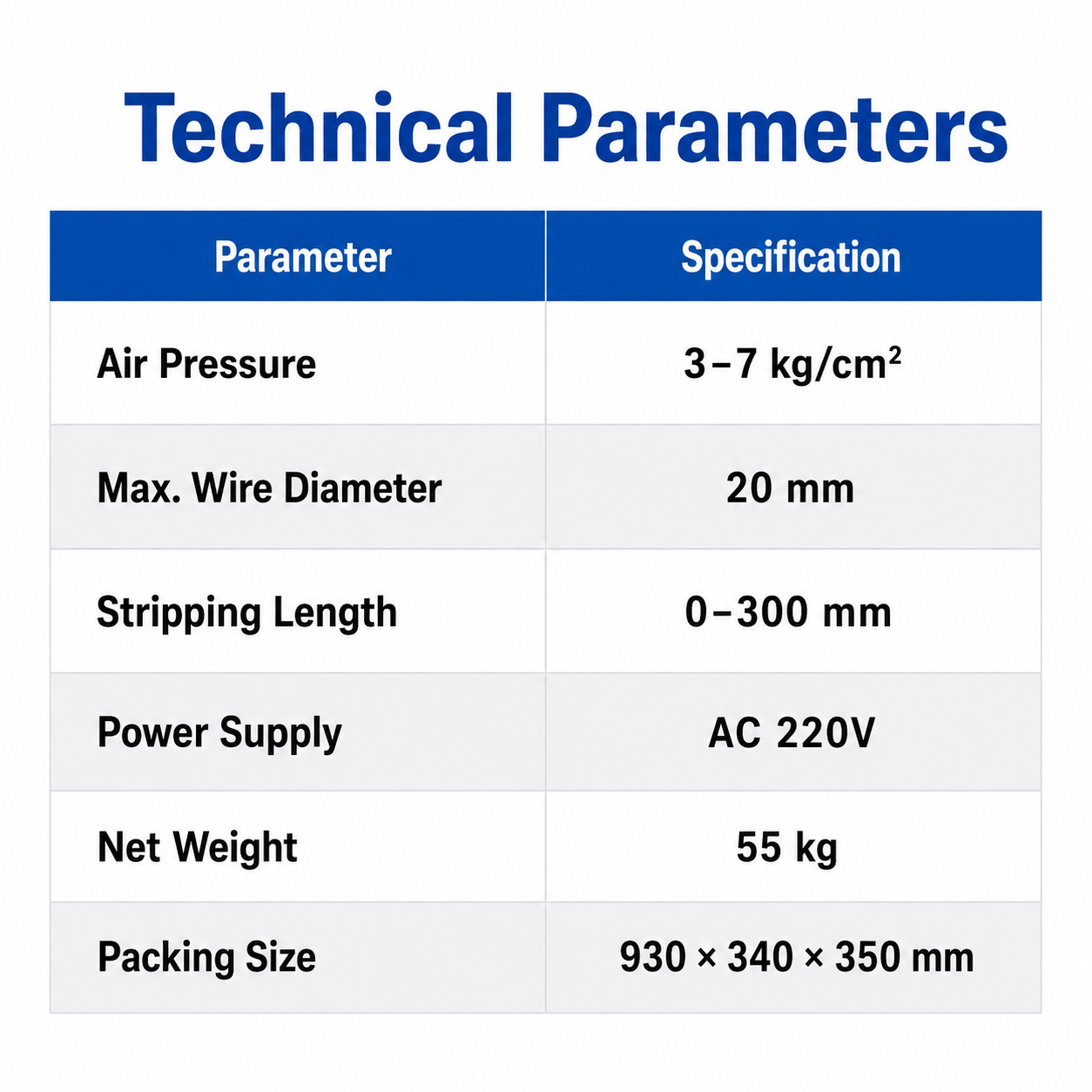 330 Pneumatic Wire Stripping Machine