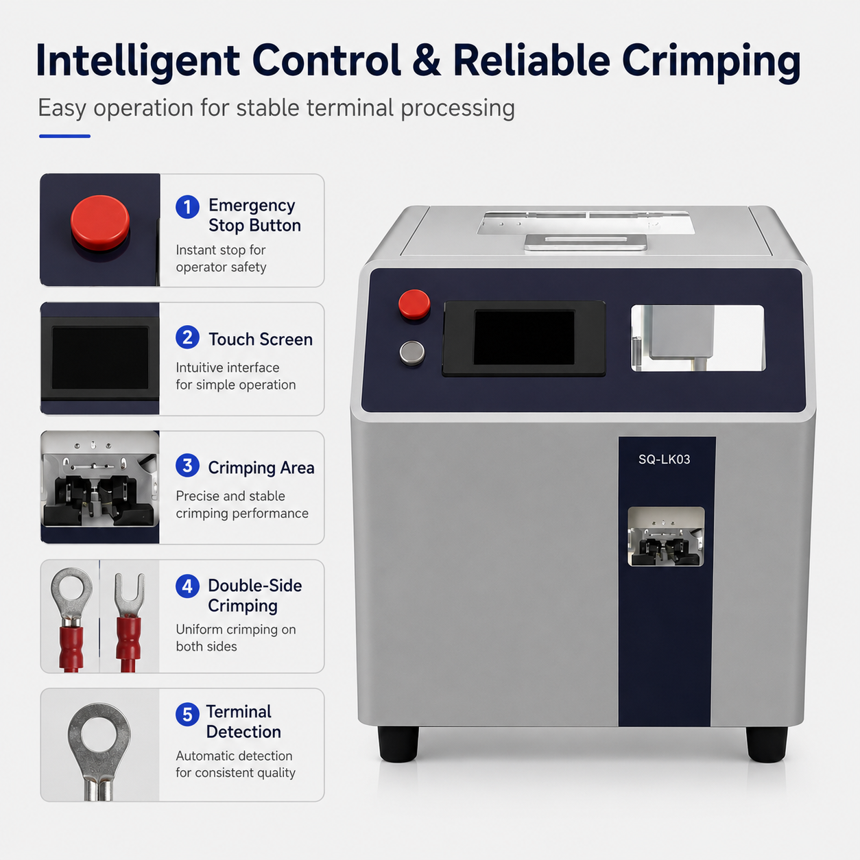 Fully Automatic Cold Crimping Machine for U/O Bare Terminals