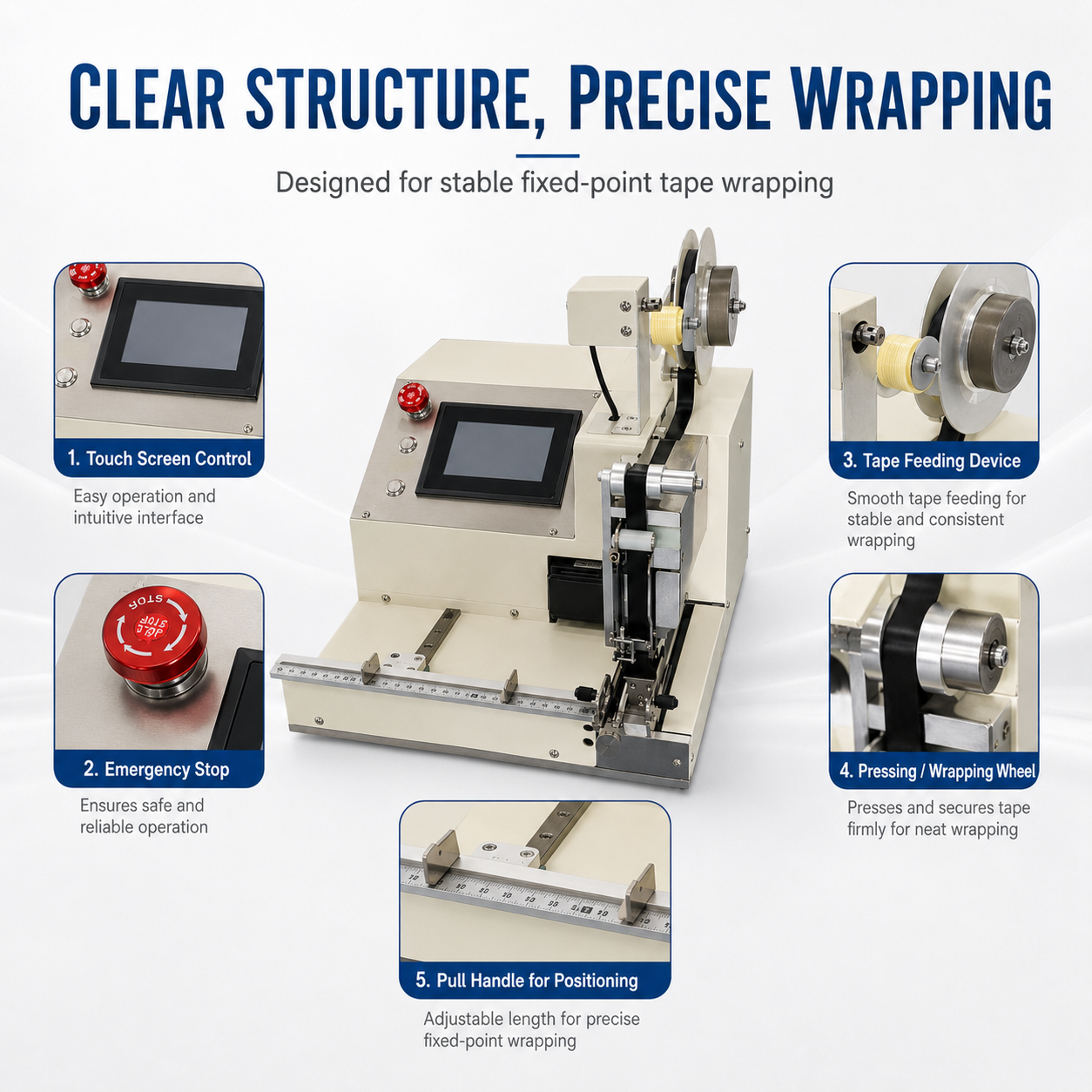 SQ-YC807 Electric Spot‑Winding Tape Wrapping Machine