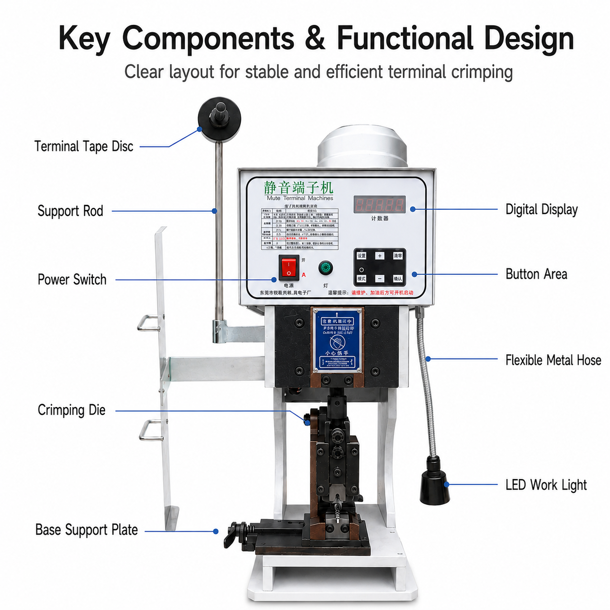 1.5T Semi-automatic Silent Terminal Crimping Machine