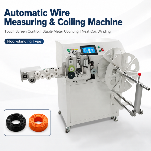 3-15mm Touch Screen Floor-standing Meter-counting Traverse Positioning Cut-off Winding Machine