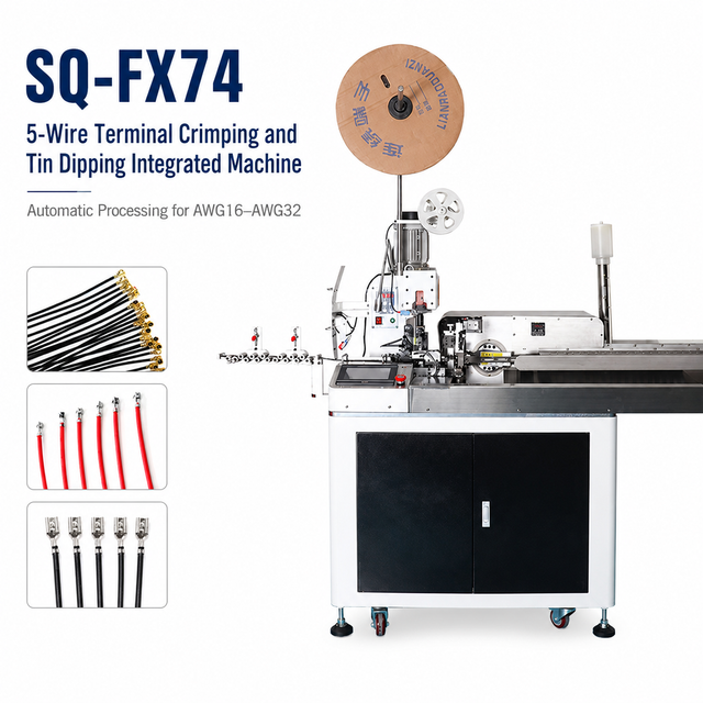 Five-wire Terminal Crimping and Tinning Machine