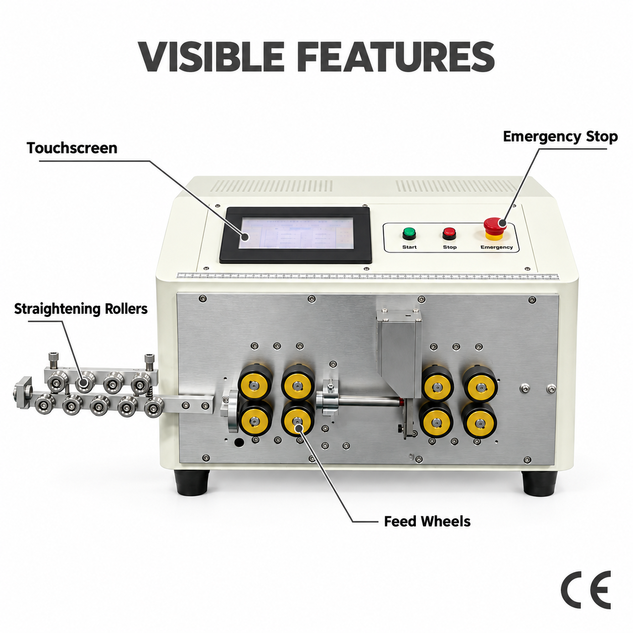 8-Roller 50mm² Computerized Wire Stripping Machine