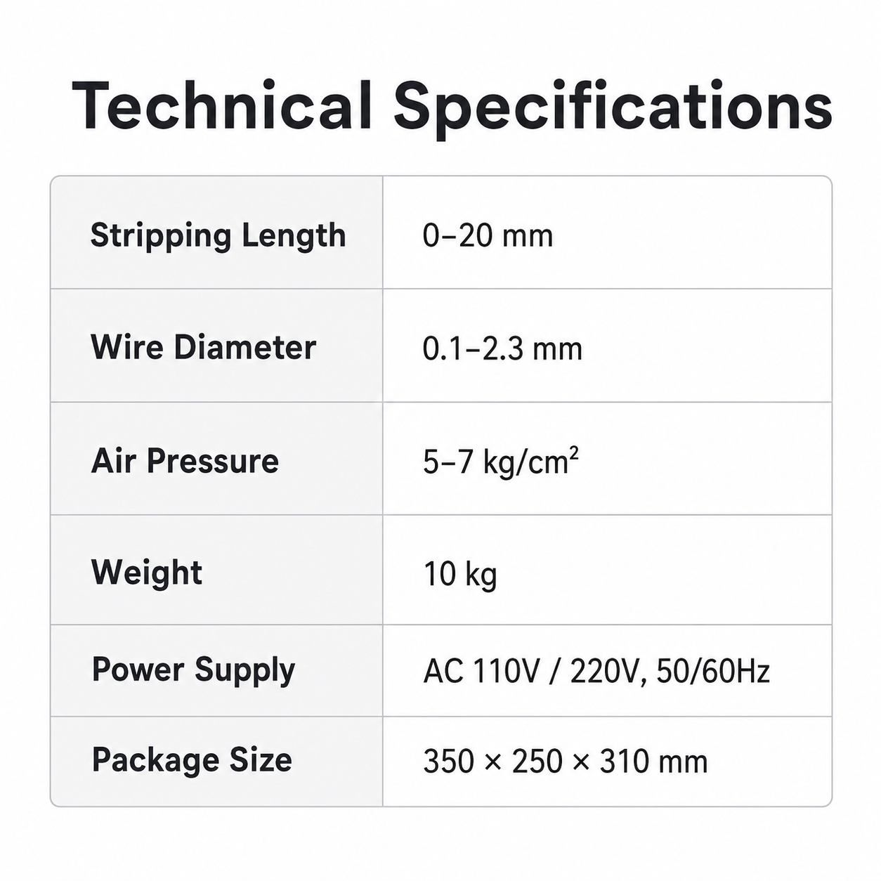 3F Pneumatic Wire Stripping Machine