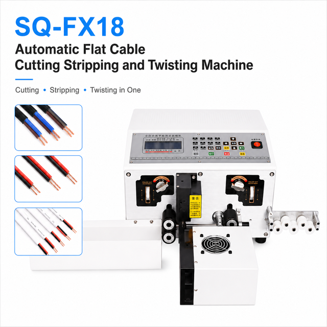 Flat Sheathed Wire Stripping and Twisting Machine