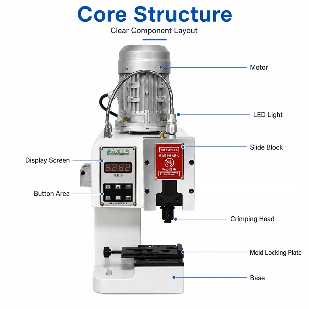 2T Angled Head Terminal Crimping Machine
