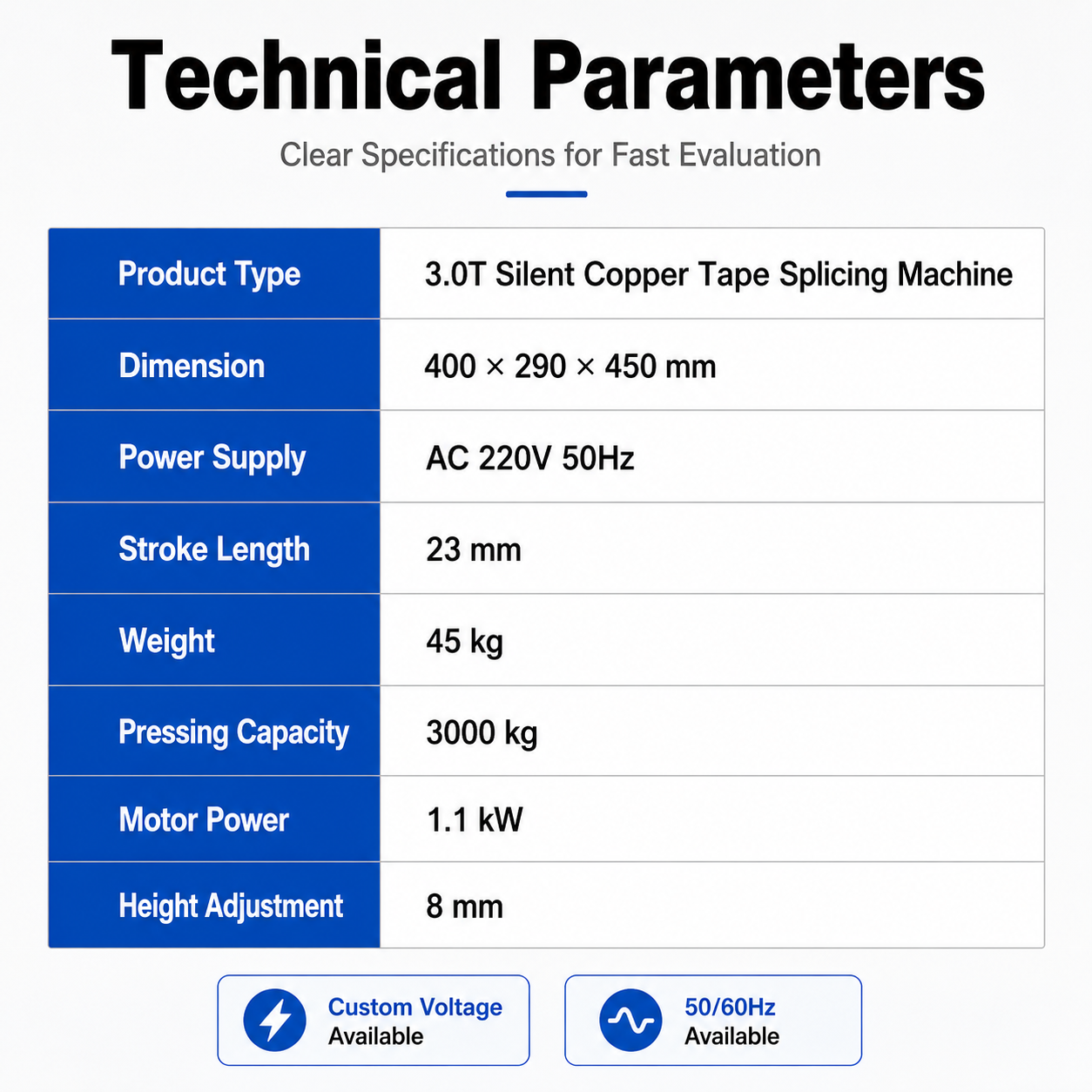 3T Silent Copper Tape Crimping Machine