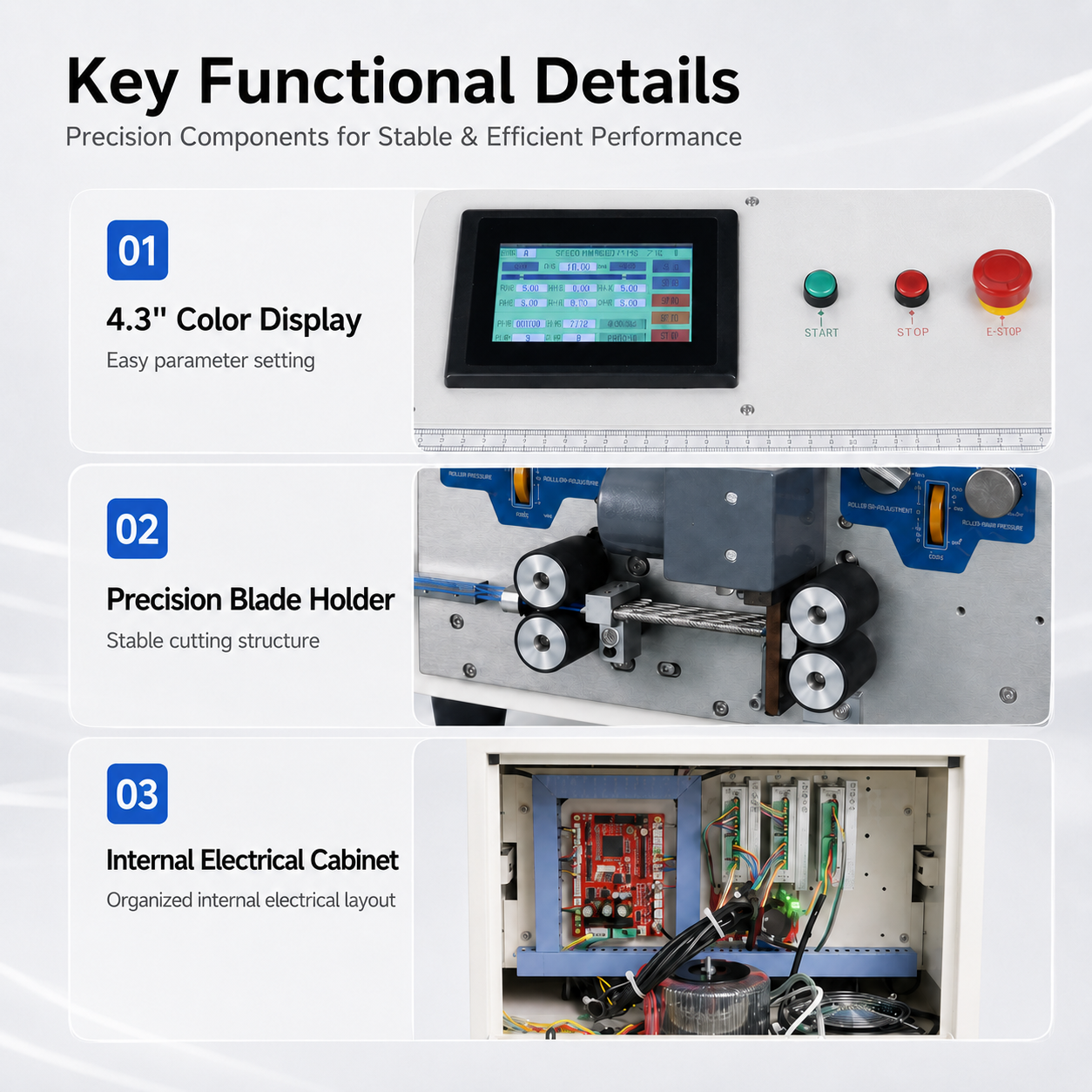 0.1-1.5mm² Four-wire Cutting and Stripping Machine