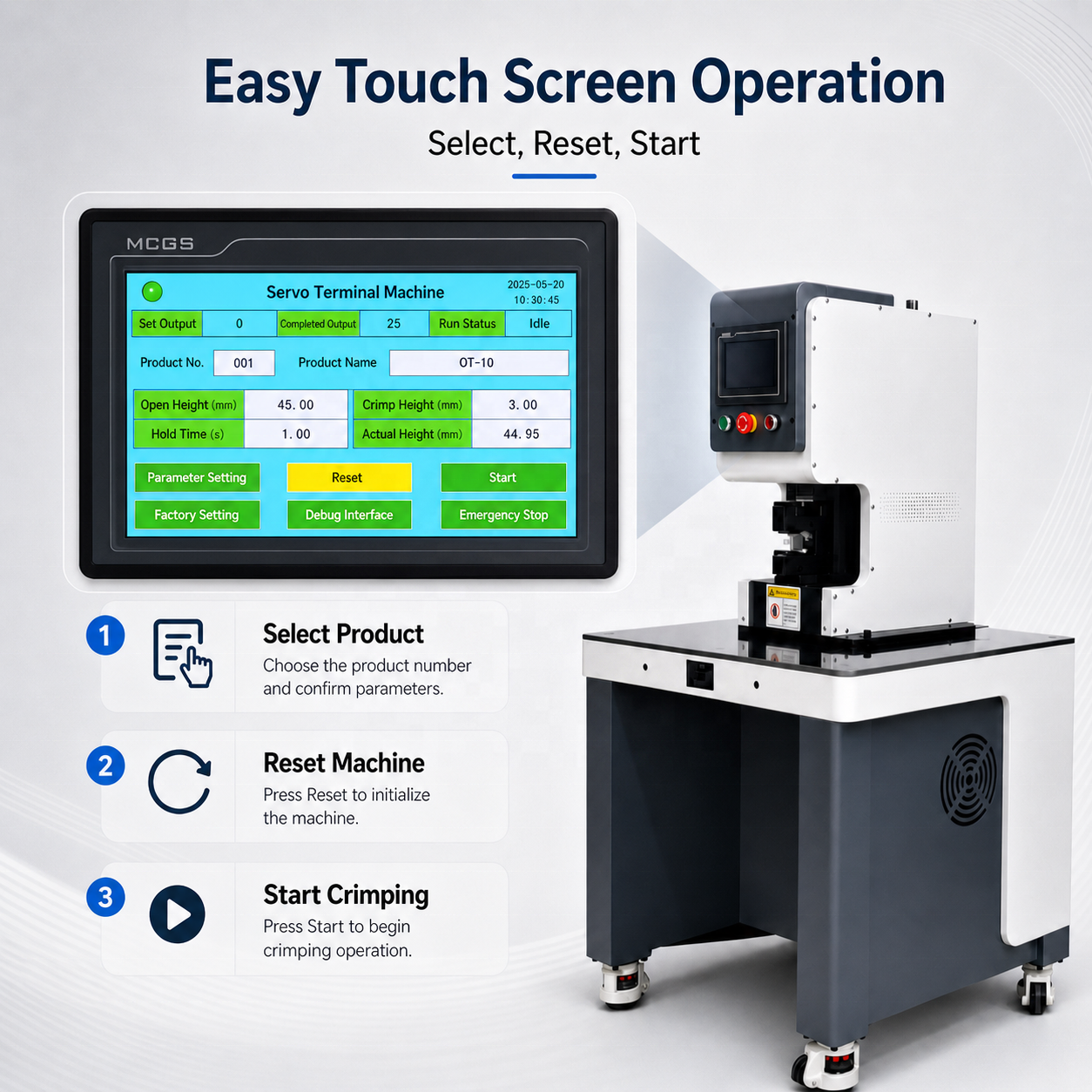 30T Servo-driven Terminal Crimping Machine