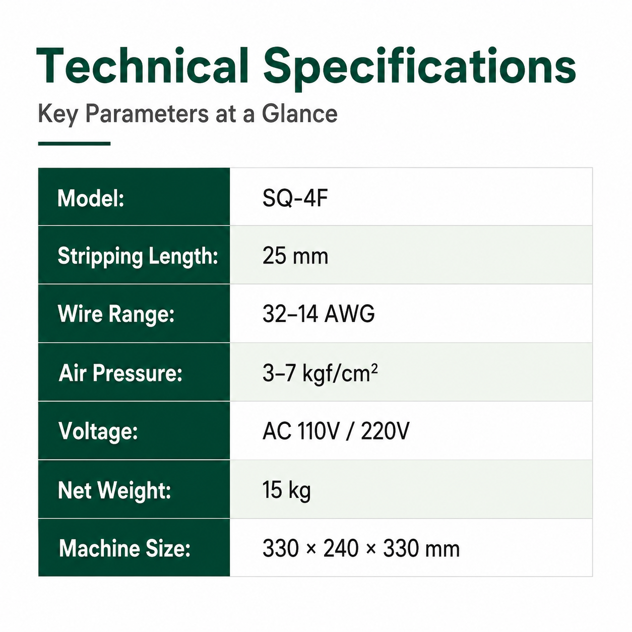 4F Pneumatic Wire Stripping Machine