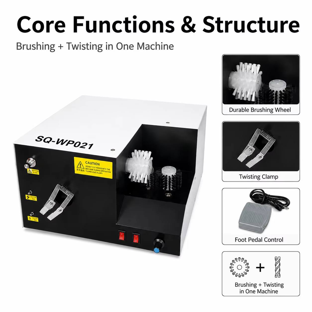 SQ-WP021 Wire Brushing & Twisting Machine