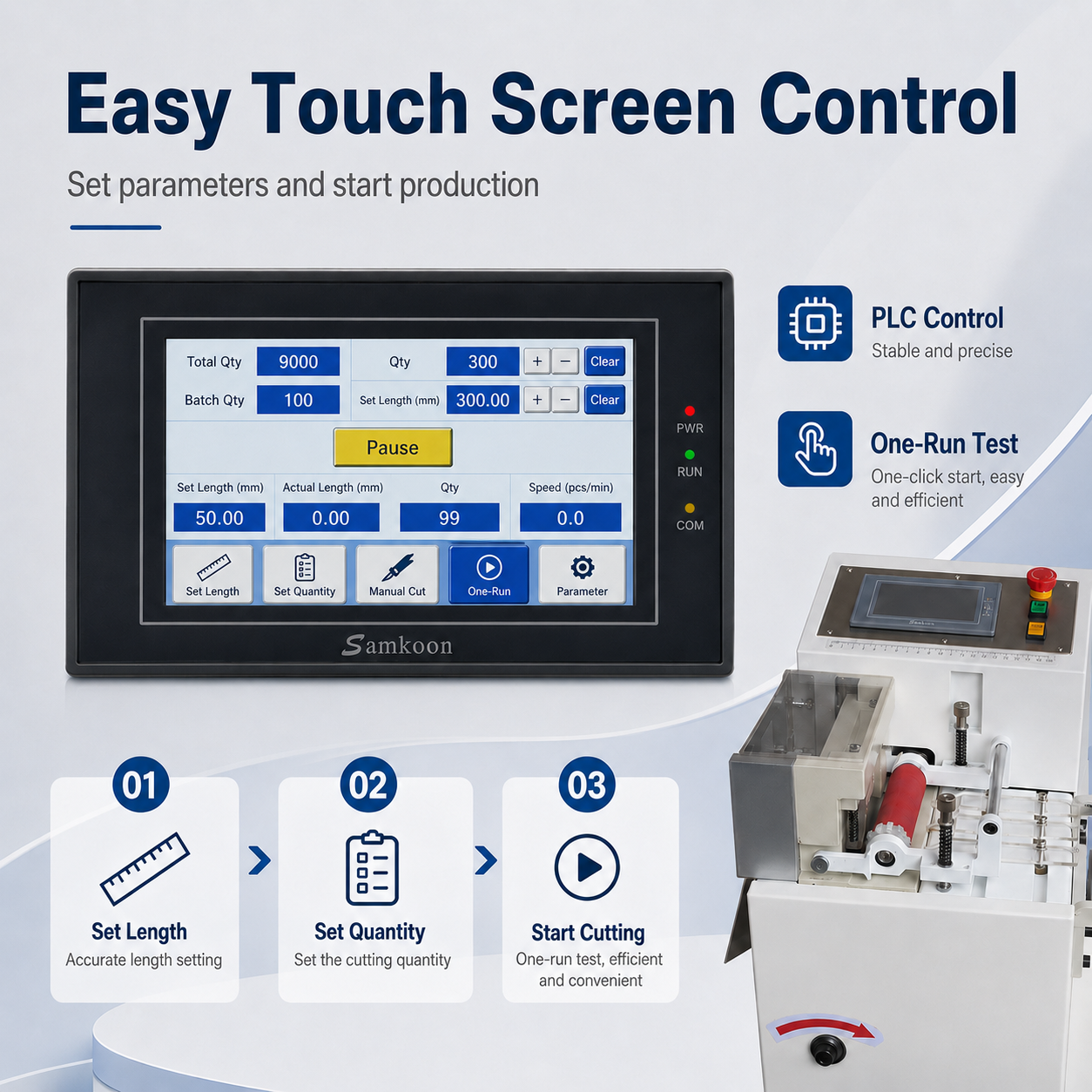 SQ-YX100C Touch Screen Tube Cutting Machine