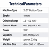 20T Semi-automatic Push-button Hydraulic Terminal Crimping Machine
