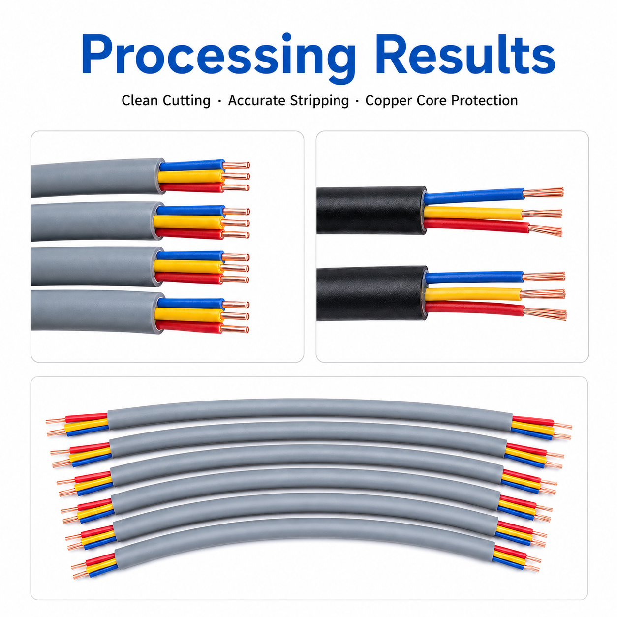 70mm² Sheathed Wire Inner and Outer Core Stripping Machine