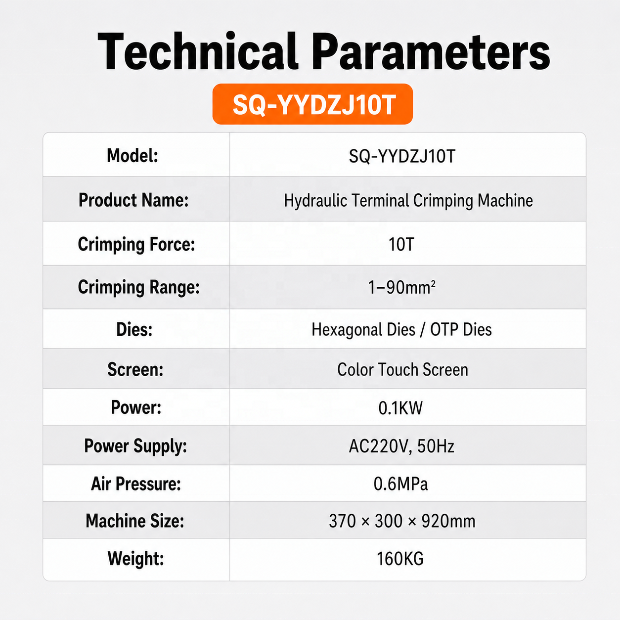 Hydraulic Terminal Crimping Machine