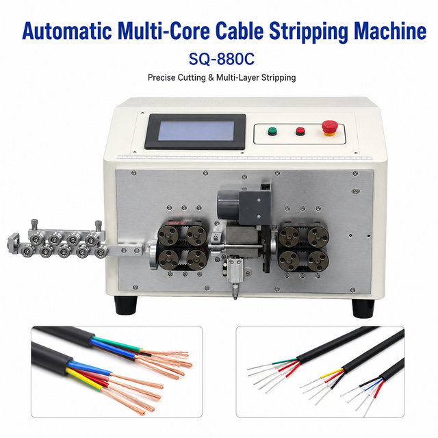 Automatic Multi‑Core Sheathed Wire Stripping Machine