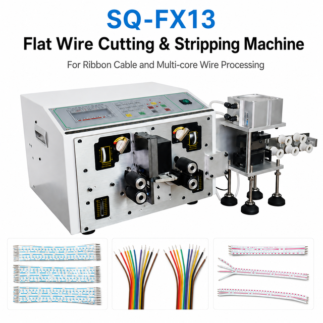 0.1-4.5mm² Flat Cable Cutting and Stripping Machine