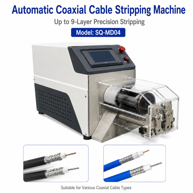 MD-8015 Coaxial Wire Stripping Machine