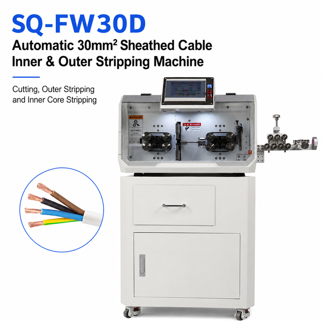SQ-FW30D 30mm² Sheathed Wire Inner and Outer Stripping Machine