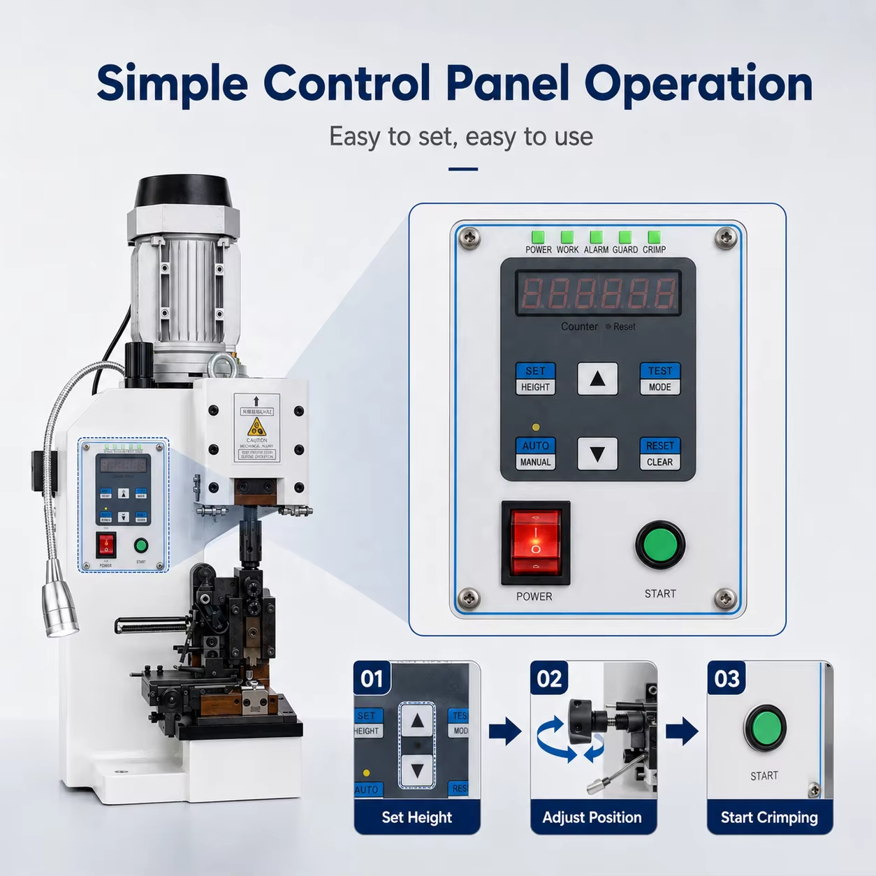 2T Cast Iron Terminal Crimping Machine